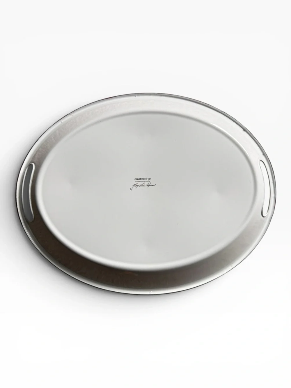 Creative Co-op Cabin Sweet Cabin Enameled Serving Tray with Handles - NWOT